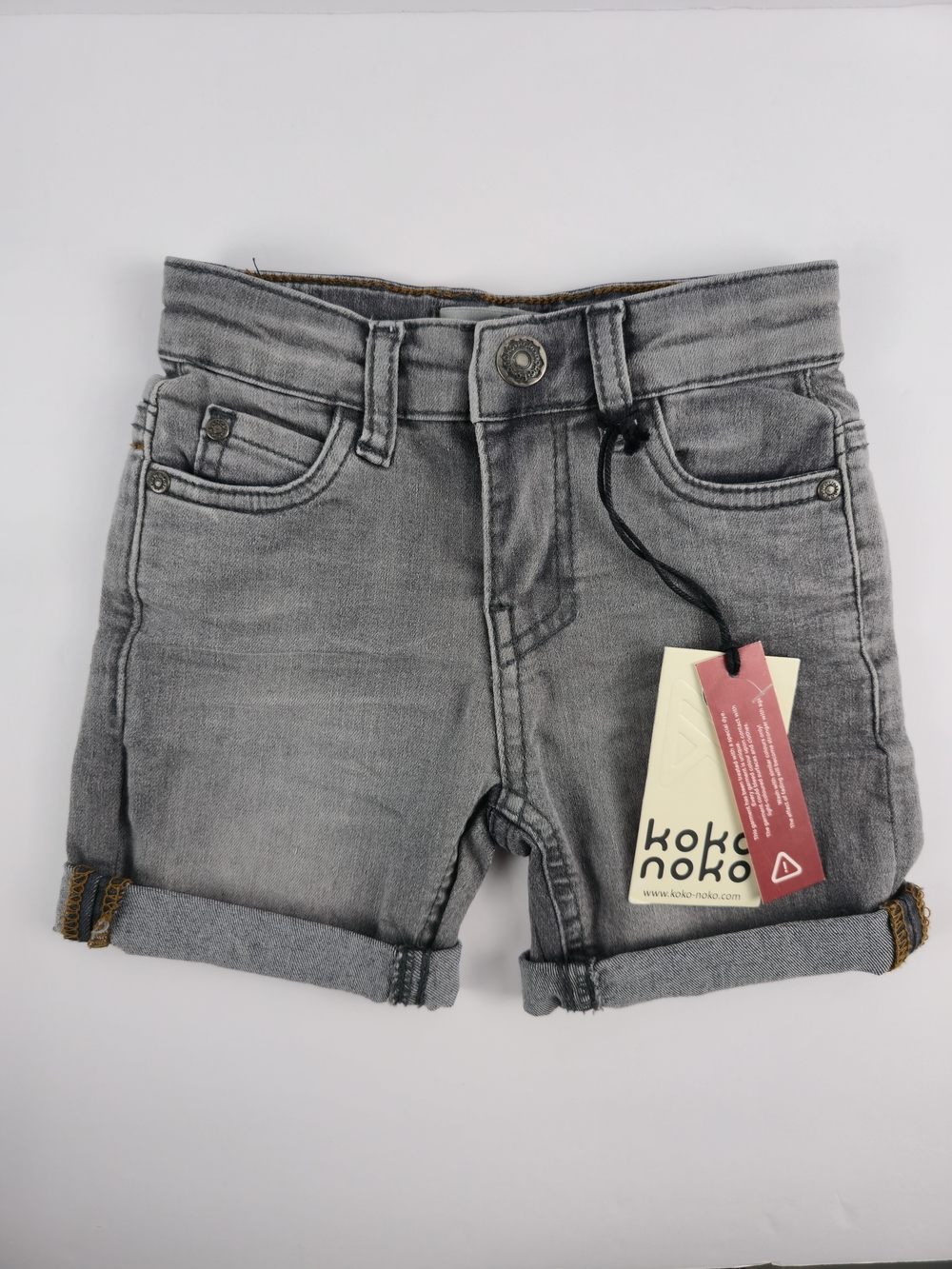 Koko Noko, Boy Jean Denim Shorts, Light Grey, 2Y - Picture 3 of 11